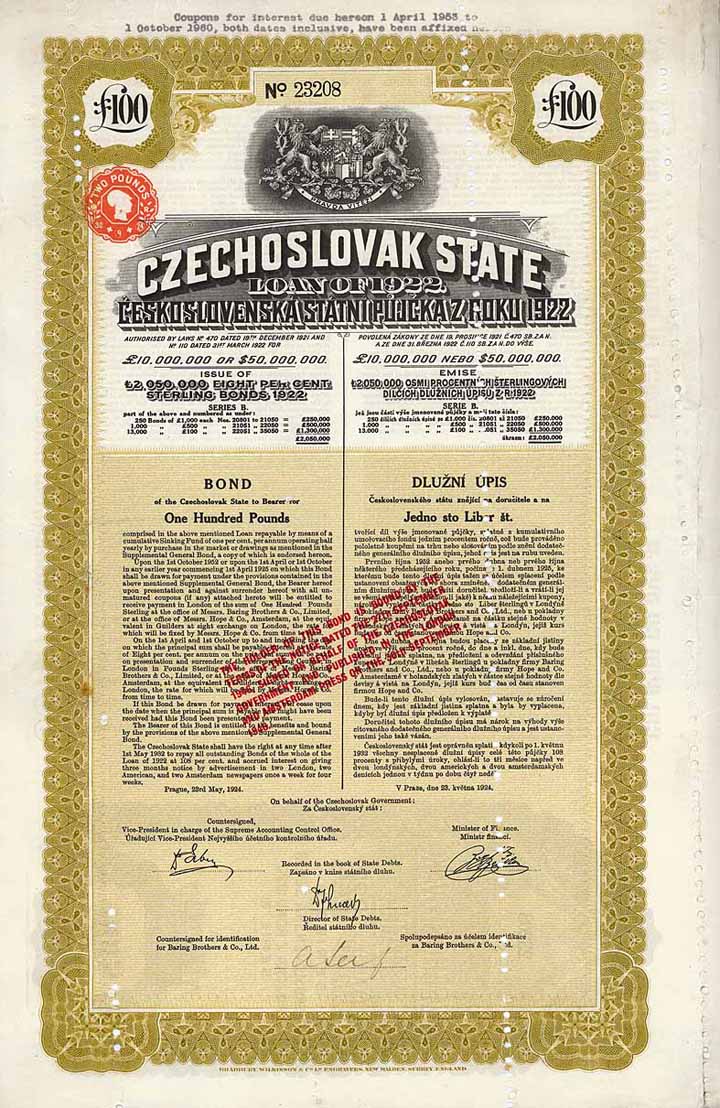 Czechoslovak State Loan of 1922