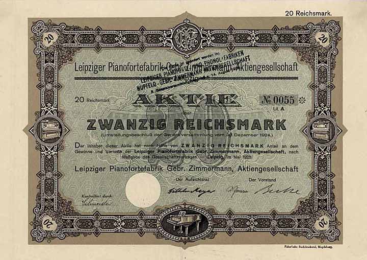 Leipziger Pianofortefabrik Gebr. Zimmermann AG