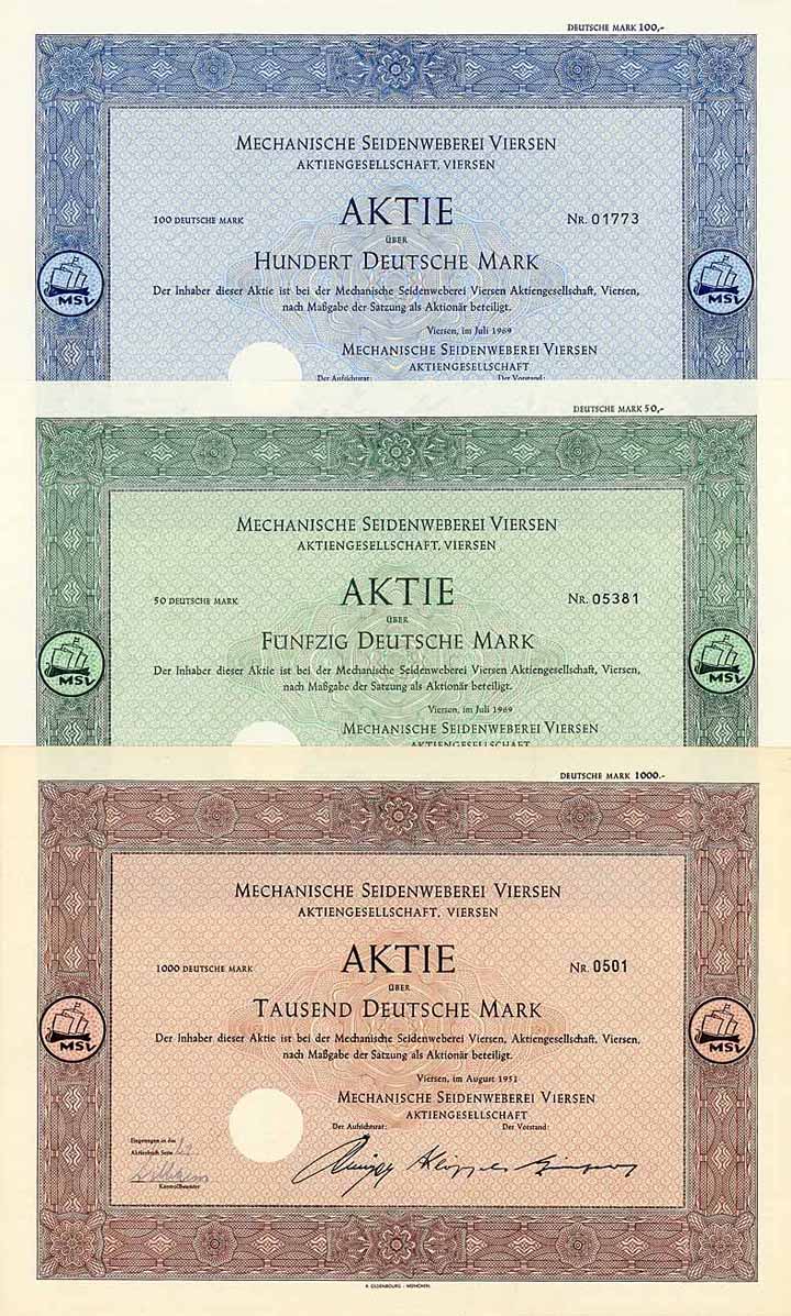 Mechanische Seidenweberei Viersen AG (4 Stücke)