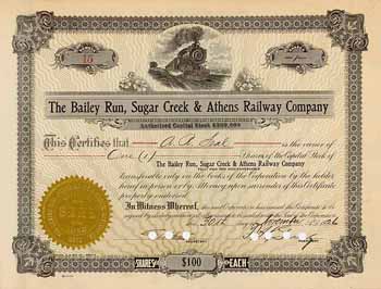 Bailey Run, Sugar Creek & Athens Railway