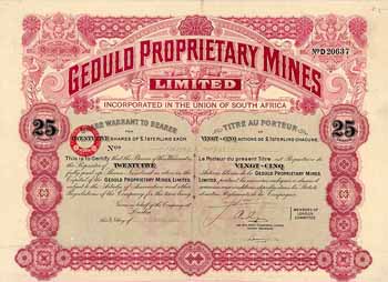 Geduld Proprietary Mines Ltd.