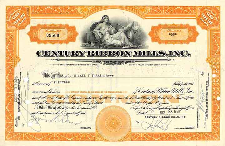 Century Ribbon Mills  Inc.