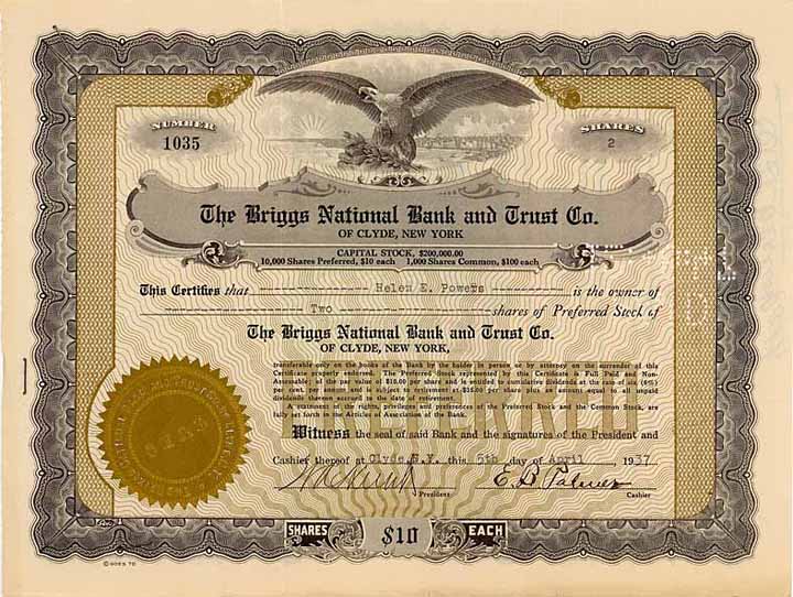 Briggs National Bank and Trust Co. of Clyde