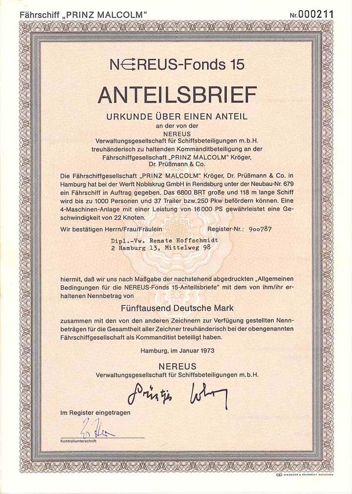 Nereus Verwaltungsgesellschaft für Schiffbeteiligungen mbH