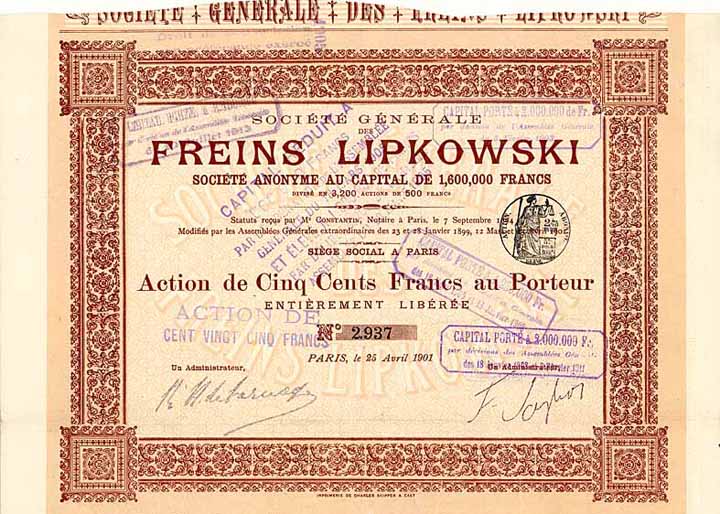 Soc. Gen. des Freins Lipkowski S.A.