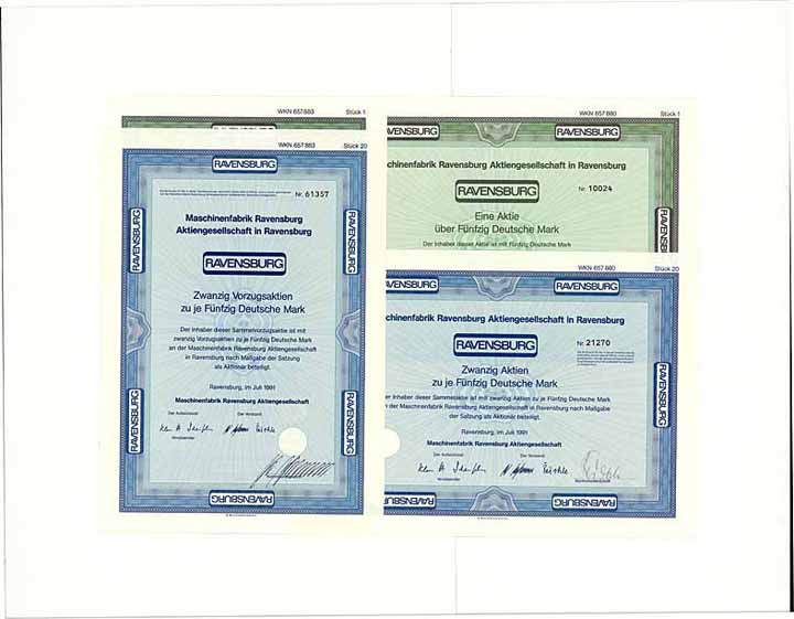 Maschinenfabrik Ravensburg AG (4 Stücke)