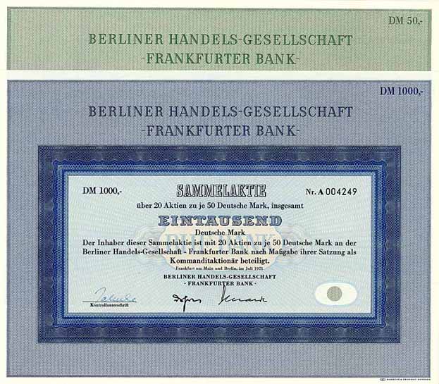 Berliner Handels-Gesellschaft (2 Stücke)