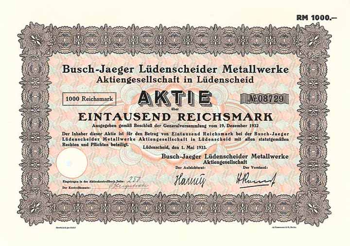 Busch-Jaeger Lüdenscheider Metallwerke AG