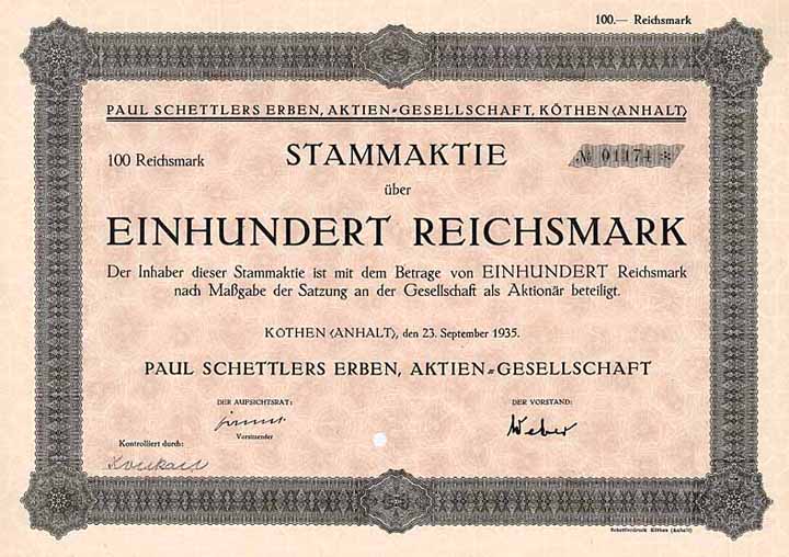 Paul Schettlers Erben AG