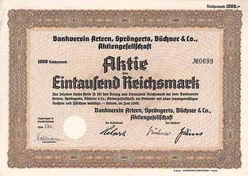 Bankverein Artern Spröngerts, Büchner & Co. AG