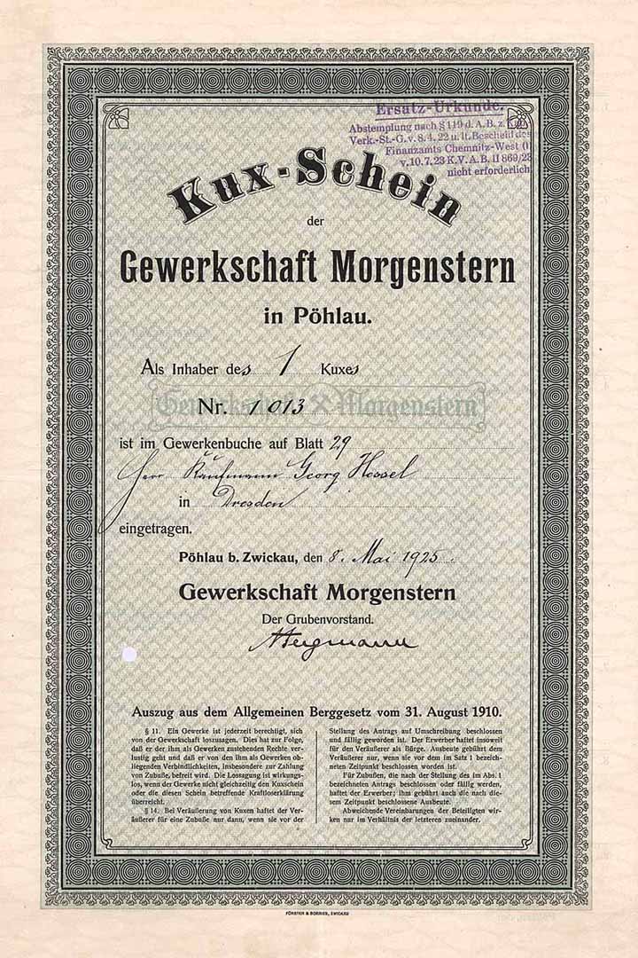 Gewerkschaft Morgenstern