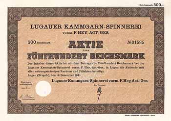Lugauer Kammgarn-Spinnerei vorm. F. Hey AG