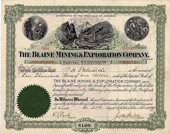 Blaine Mining & Exploration Co.