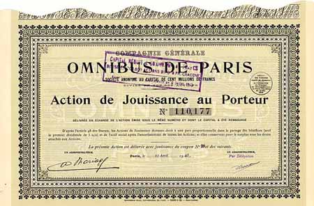 Cie. Gén. des Omnibus de Paris S.A.