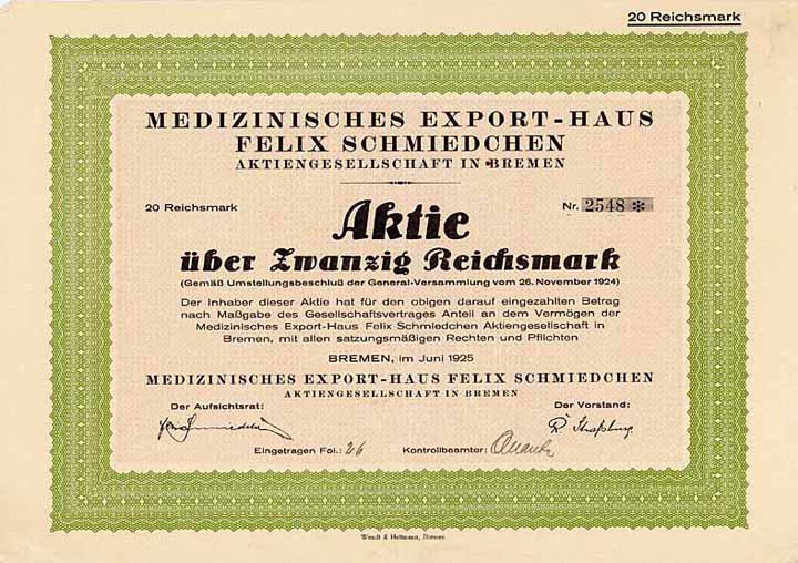 Medizinisches Export-Haus Felix Schmiedchen AG