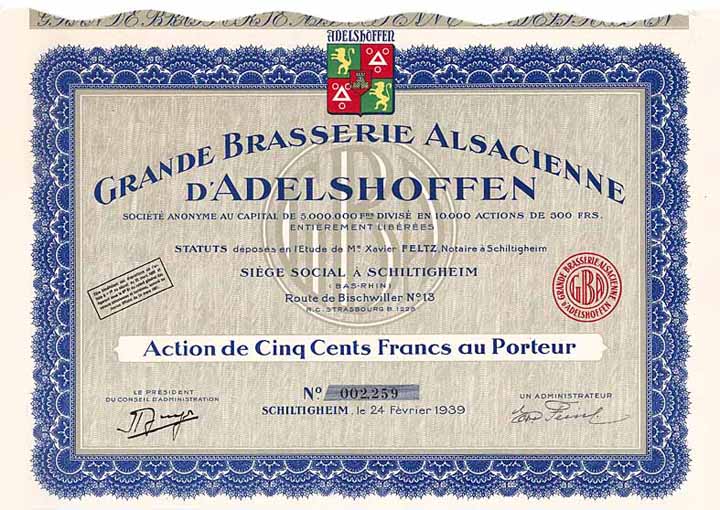 Grande Brasserie Alsacienne d'Adelshoffen S.A