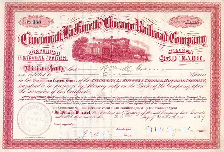 Cincinnati, La Fayette & Chicago Railroad