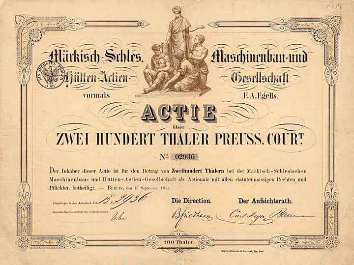Märkisch-Schlesische Maschinenbau- und Hütten-AG vormals F. A. Egells