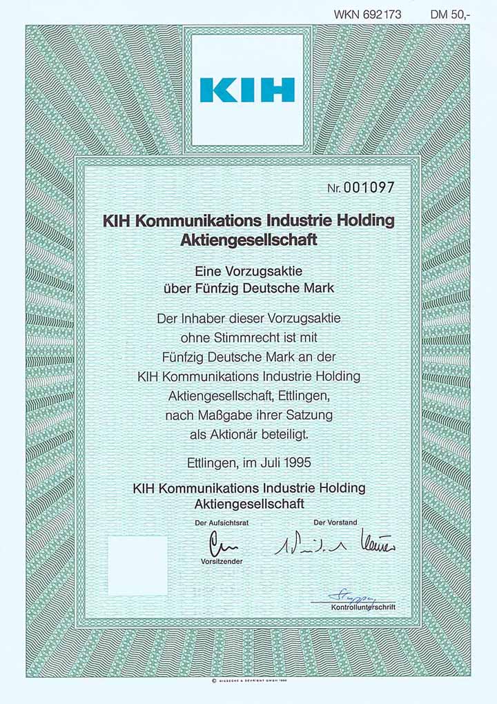 KIH Kommunikations Industrie Holding AG