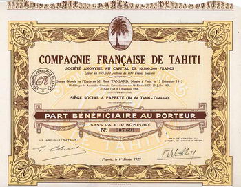Cie. Francaise de Tahiti S.A.