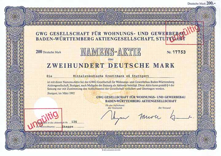 GWG Gesellschaft für Wohnungs- und Gewerbebau Baden-Württemberg AG