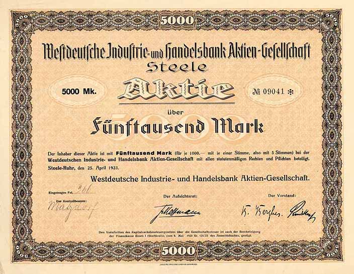Westdeutsche Industrie- und Handelsbank AG