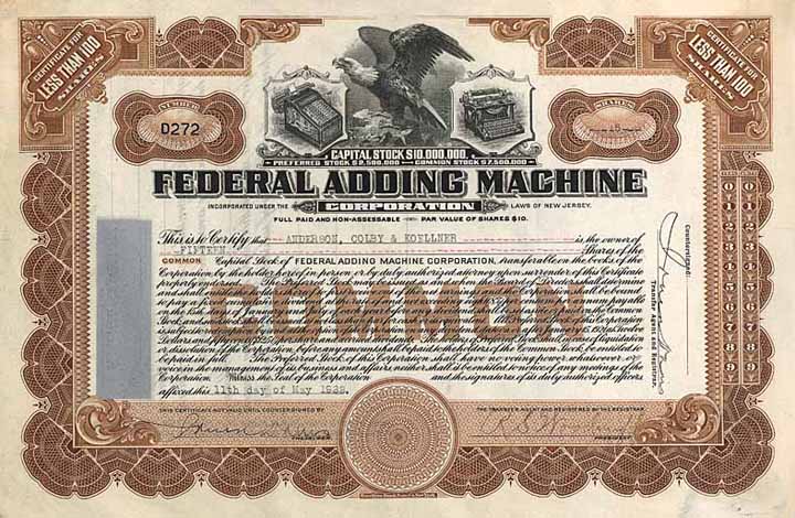 Federal Adding Machine Corp.