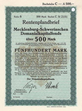 Mecklenburg-Schwerinscher Domanialkapitalfonds