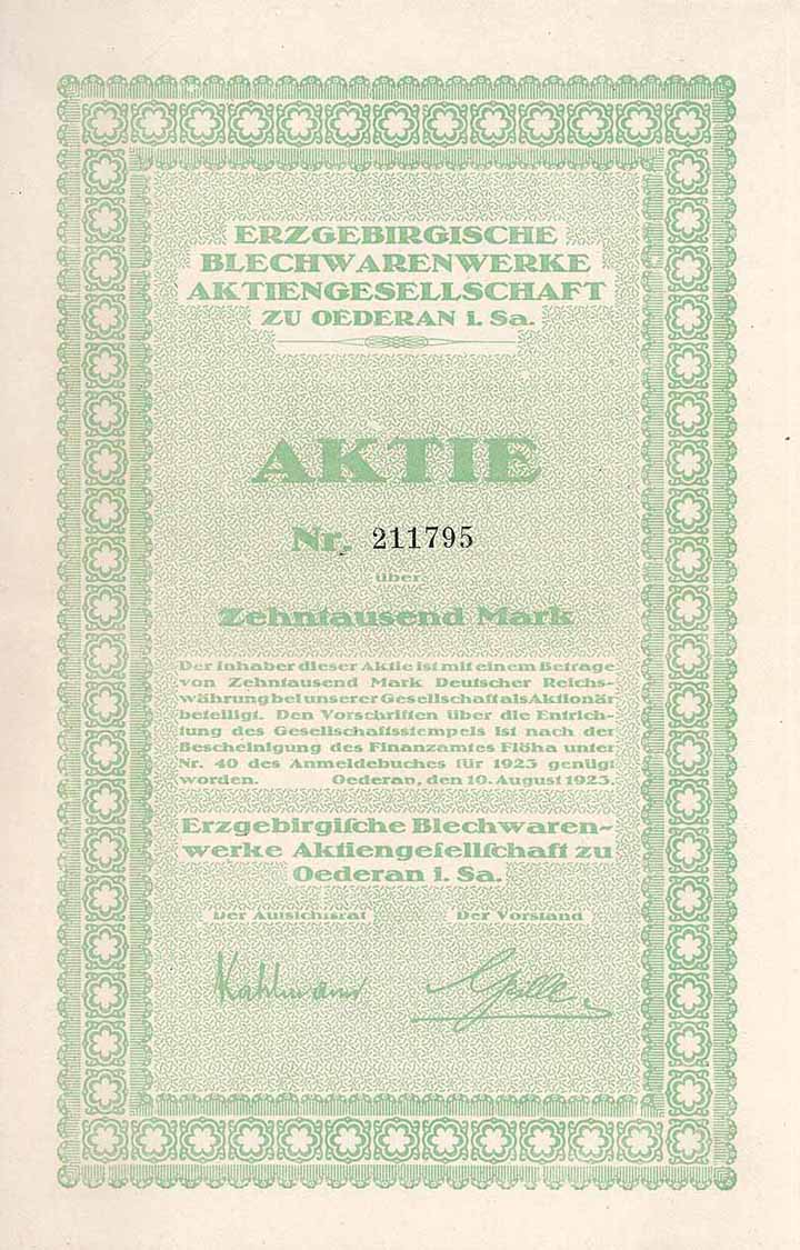 Erzgebirgische Blechwarenwerke AG
