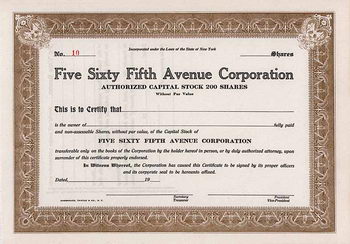 Five Sixty Fifth Avenue Corp.