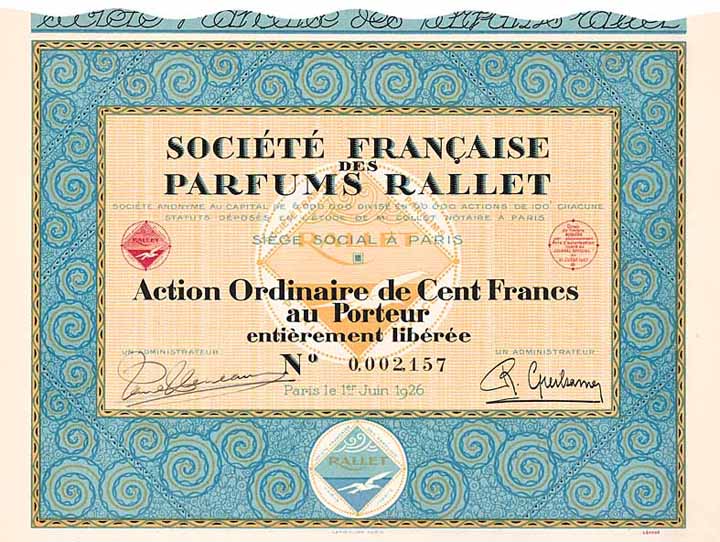 Soc. Franç. des Parfums Rallet S.A.