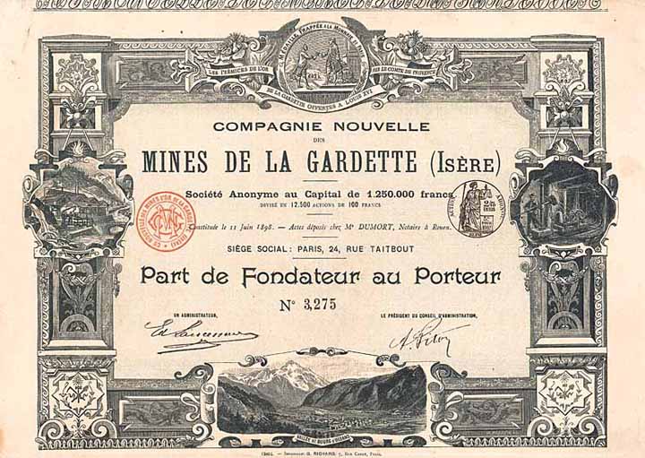 Cie. Nouvelle des Mines de la Gardette (Isère) S.A.