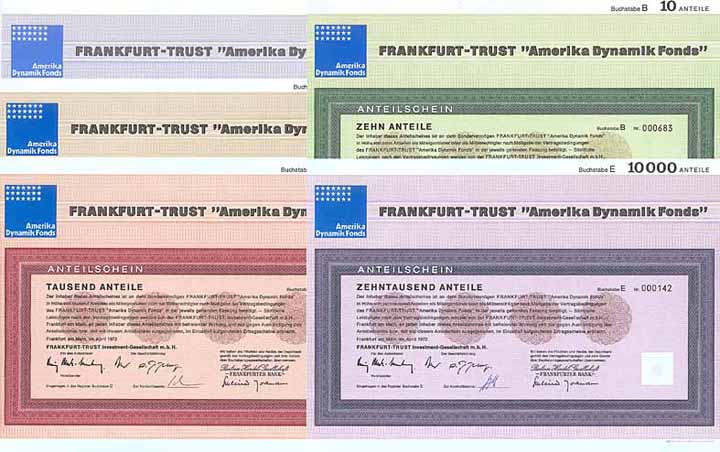 Frankfurt-Trust “Amerika Dynamik Fonds” (5 Stücke)