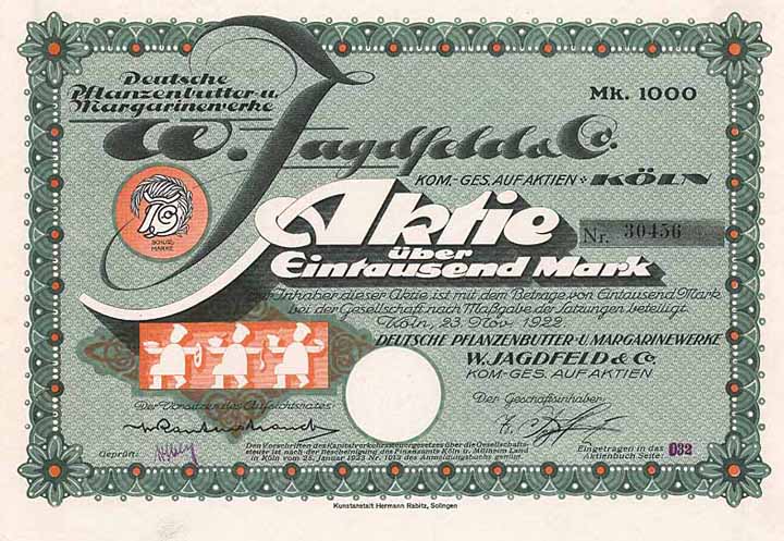 Deutsche Pflanzenbutter- u. Margarinewerke W. Jagdfeld & Co. KGaA