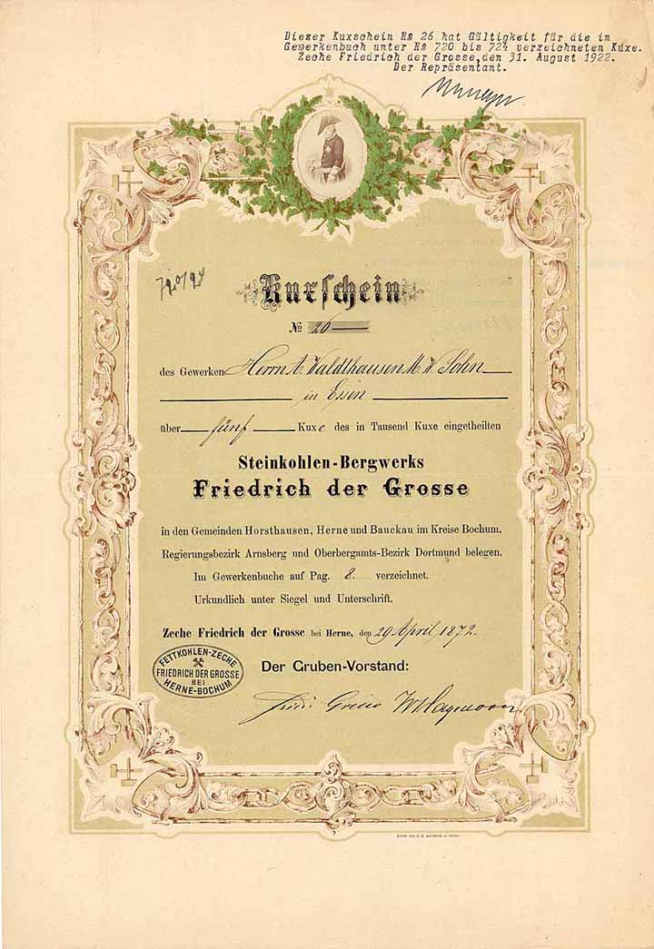 Steinkohlen-Bergwerk Friedrich der Grosse (OU Friedrich Grillo und Wilhelm Hagedorn)
