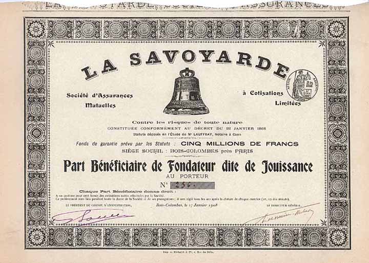 LA SAVOYARDE Société d’Assurances Mutuelles à Cotisations Limitées