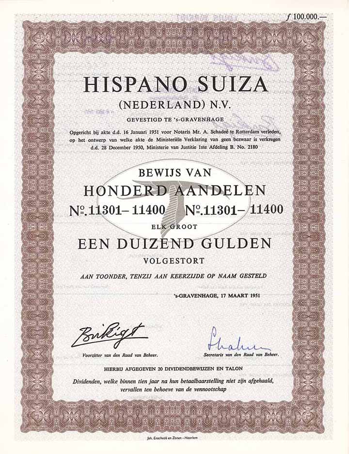 Hispano Suiza (Nederland) N.V.