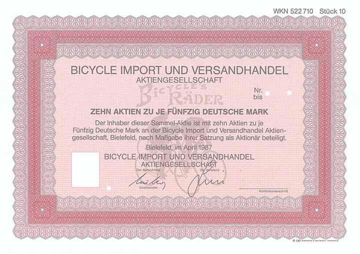 Bicycle Import und Versandhandel AG