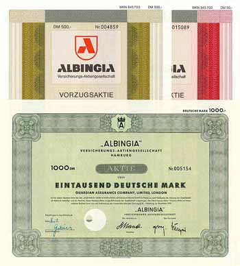 Albingia Versicherungs-AG (5 Stücke)