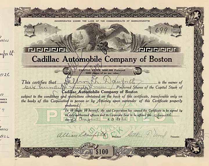 Cadillac Automobile Co. of Boston