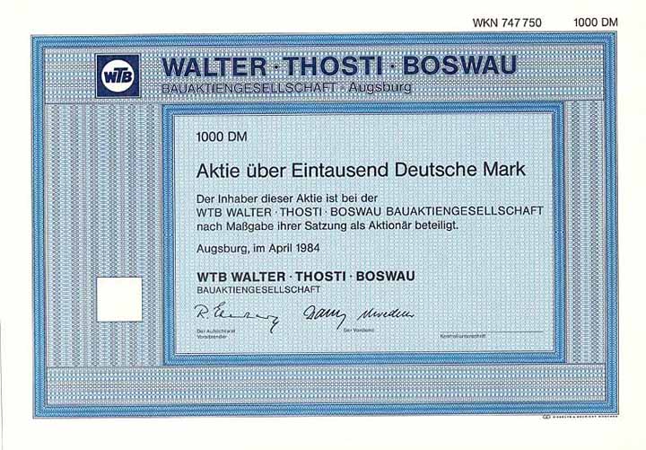 WTB Walter Thosti Boswau Bau-AG