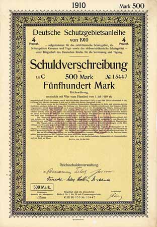 Deutsche Schutzgebietsanleihe von 1910