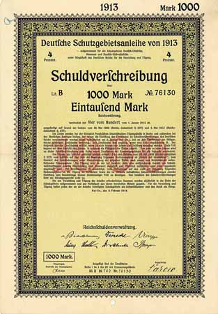 Deutsche Schutzgebietsanleihe von 1913