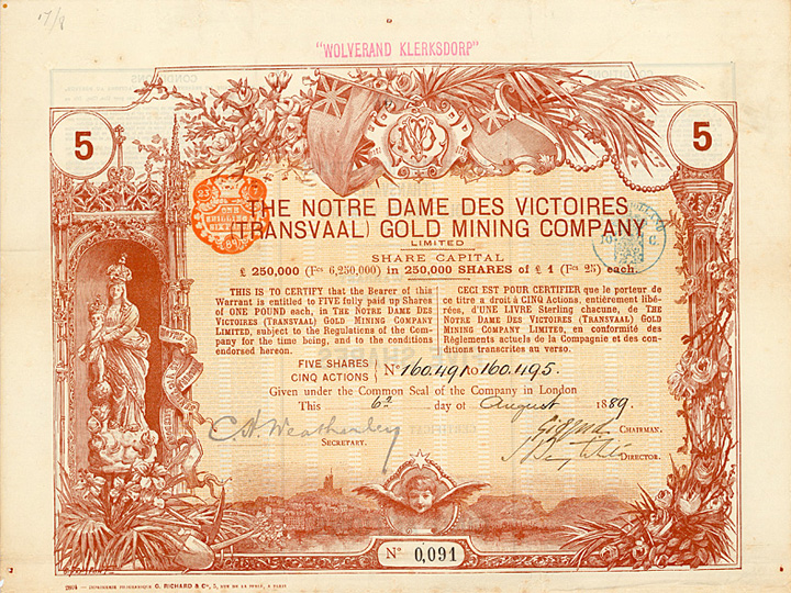 Notre Dame des Victoires (Transvaal) Gold Mining Co.