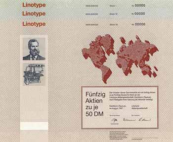Linotype AG (3 Stücke)