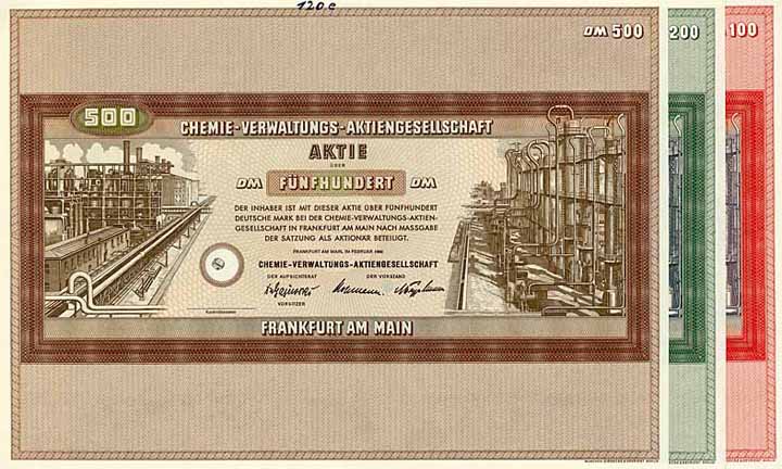 Chemie-Verwaltungs-AG (3 Stücke)