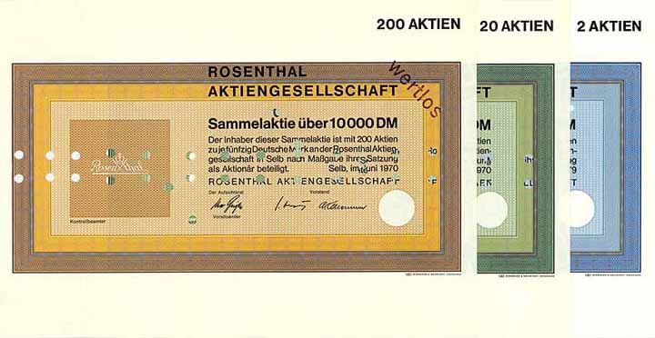 Rosenthal AG (3 Stücke)