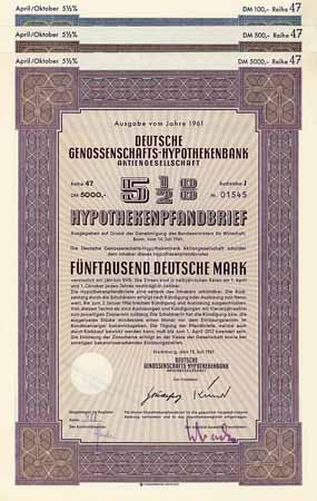 Deutsche Genossenschafts-Hypothekenbank AG (3 Stücke)