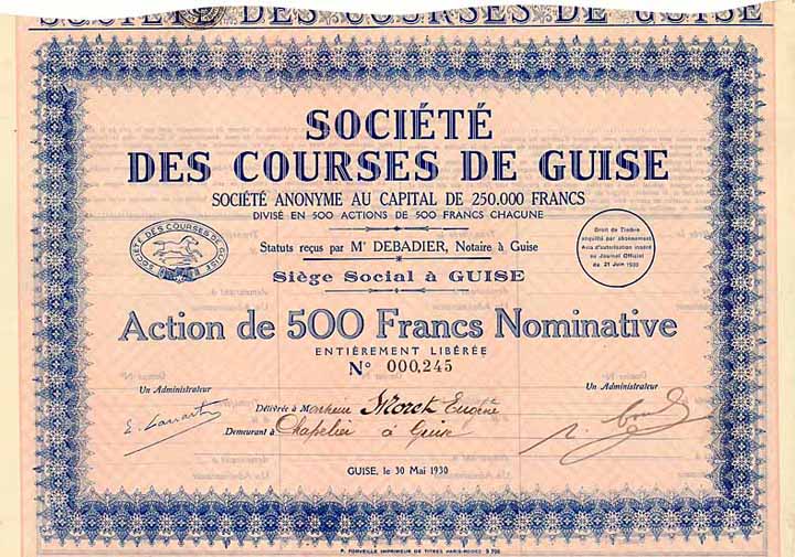 Soc. des Courses de Guise S.A.