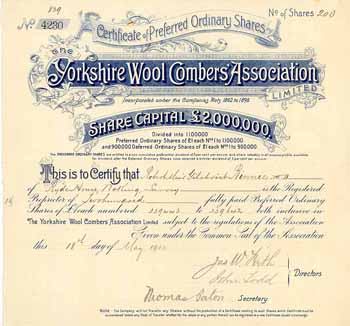 Yorkshire Wool Combers‘ Association Ltd.